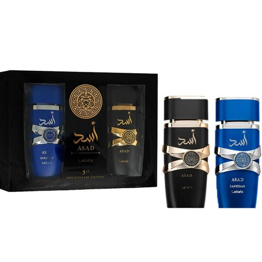 Pack Asad y Asad Zanzibar 5th Anniversary Edition 100ml - Lattafa -  Eau de Parfum para Hombre